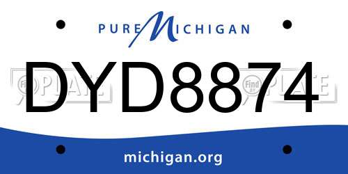 DYD8874 Michigan License Plate