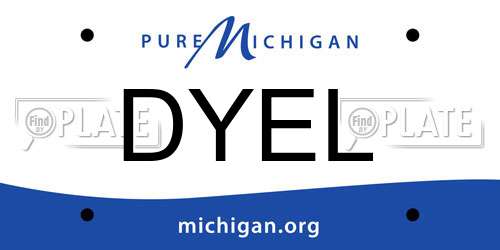 DYEL Michigan License Plate
