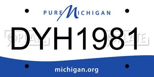 DYH1981 Michigan License Plate