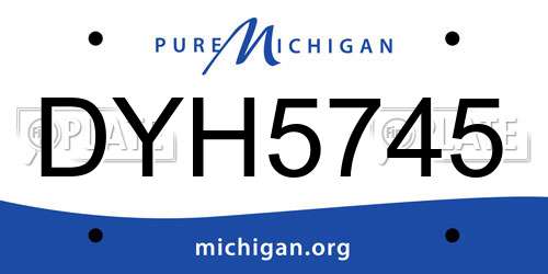 DYH5745 Michigan License Plate