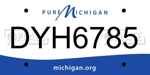 DYH6785 Michigan License Plate