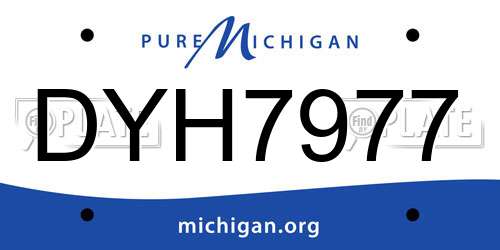 DYH7977 Michigan License Plate