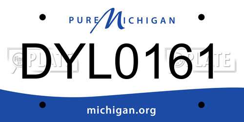 DYL0161 Michigan License Plate