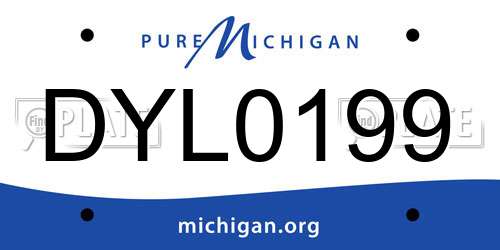 DYL0199 Michigan License Plate