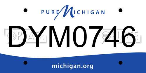 DYM0746 Michigan License Plate