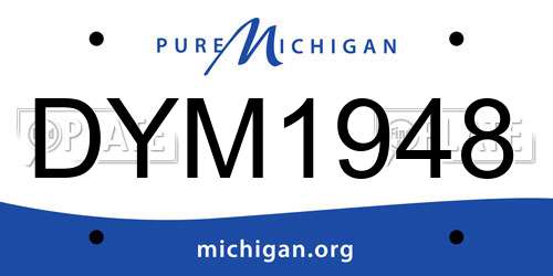 DYM1948 Michigan License Plate