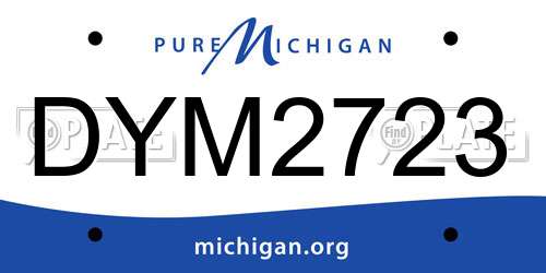 DYM2723 Michigan License Plate