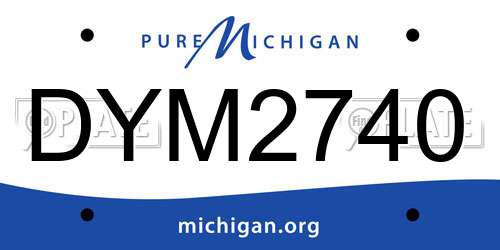 DYM2740 Michigan License Plate