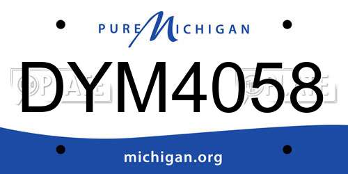 DYM4058 Michigan License Plate