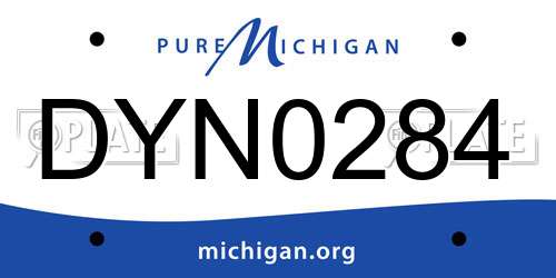 DYN0284 Michigan License Plate