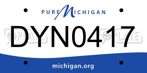 DYN0417 Michigan License Plate