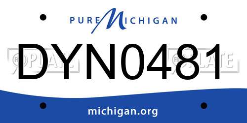 DYN0481 Michigan License Plate