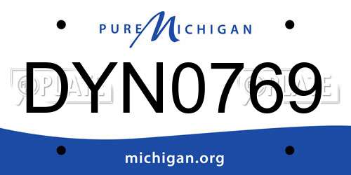 DYN0769 Michigan License Plate