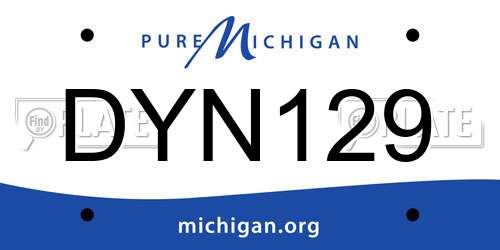 DYN129 Michigan License Plate