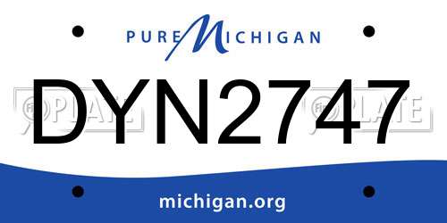 DYN2747 Michigan License Plate