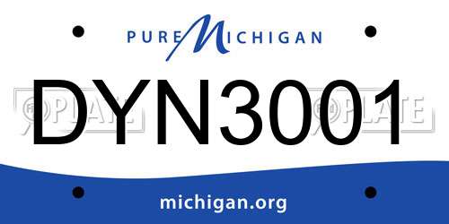 DYN3001 Michigan License Plate