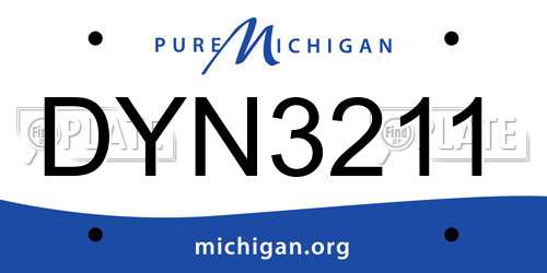 DYN3211 Michigan License Plate