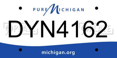 DYN4162 Michigan License Plate