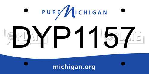 DYP1157 Michigan License Plate