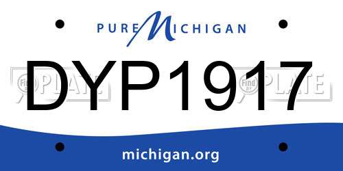 DYP1917 Michigan License Plate
