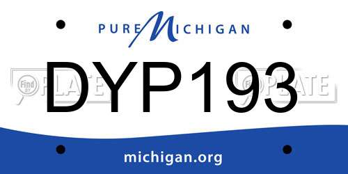 DYP193 Michigan License Plate