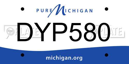 DYP580 Michigan License Plate