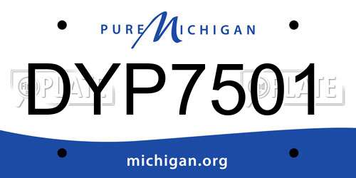 DYP7501 Michigan License Plate