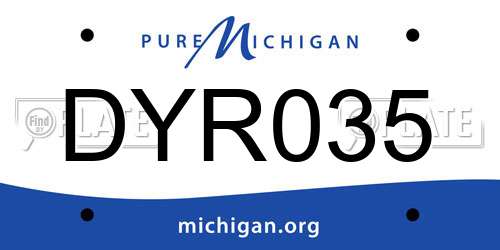 DYR035 Michigan License Plate