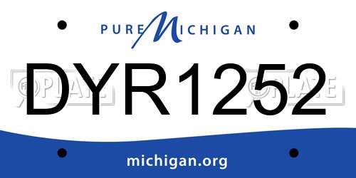 DYR1252 Michigan License Plate