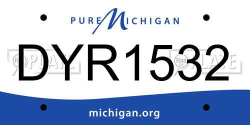 DYR1532 Michigan License Plate