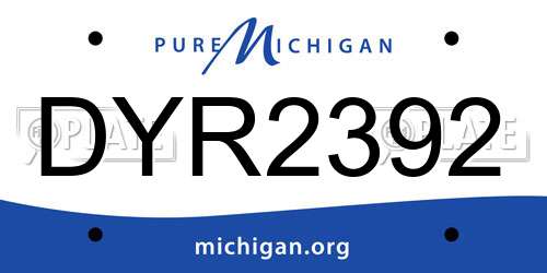 DYR2392 Michigan License Plate