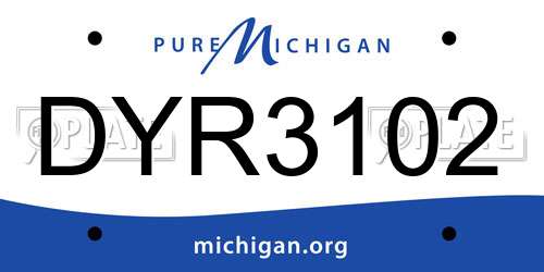 DYR3102 Michigan License Plate