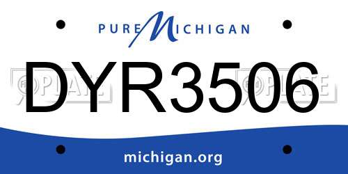 DYR3506 Michigan License Plate