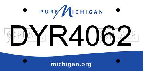 DYR4062 Michigan License Plate
