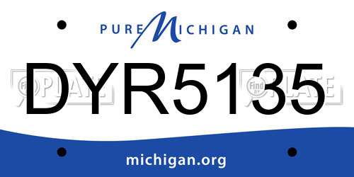 DYR5135 Michigan License Plate
