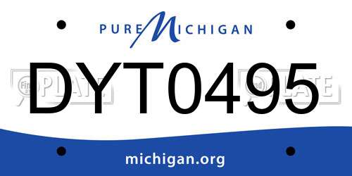 DYT0495 Michigan License Plate