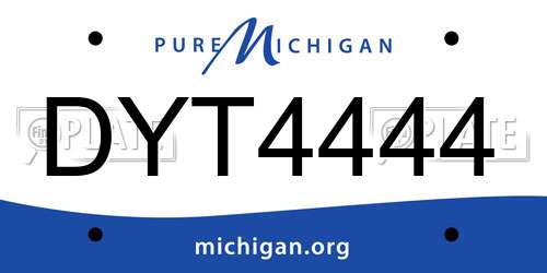 DYT4444 Michigan License Plate