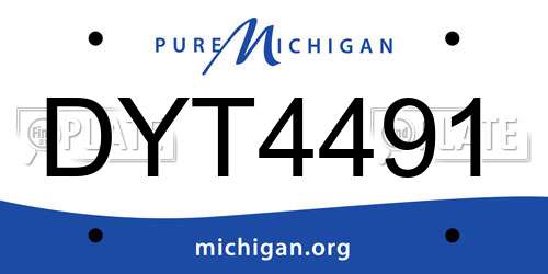 DYT4491 Michigan License Plate