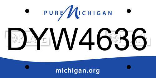 DYW4636 Michigan License Plate
