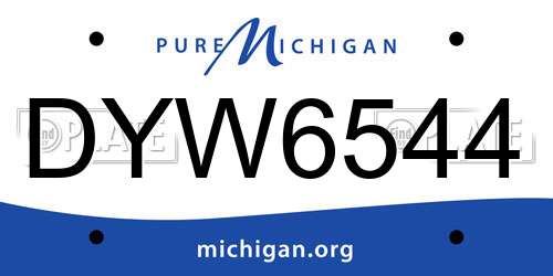 DYW6544 Michigan License Plate