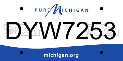 DYW7253 Michigan License Plate