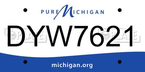 DYW7621 Michigan License Plate