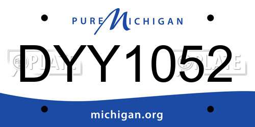 DYY1052 Michigan License Plate