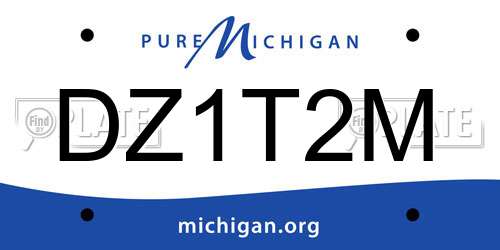 DZ1T2M Michigan License Plate