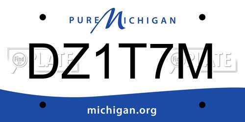 DZ1T7M Michigan License Plate