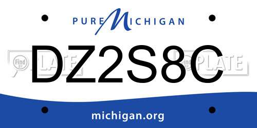 DZ2S8C Michigan License Plate