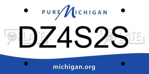 DZ4S2S Michigan License Plate