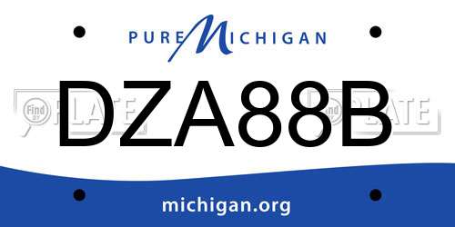 DZA88B Michigan License Plate