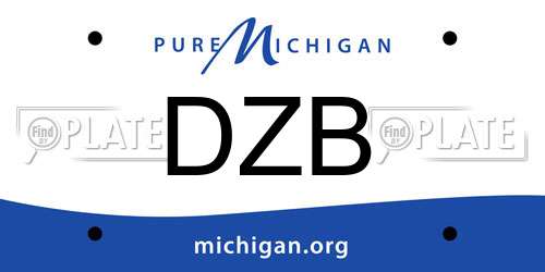 DZB Michigan License Plate