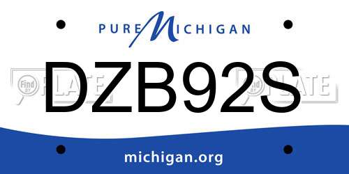 DZB92S Michigan License Plate
